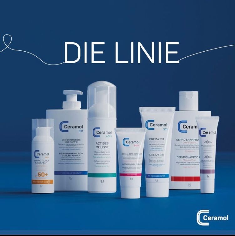 Gruppenbild der Kosmetiklinie Ceramol